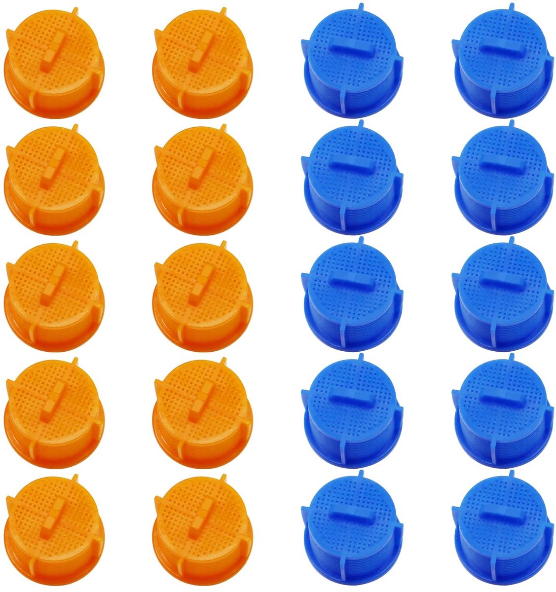 ZEYNOMAX- Waterfilter 20 Stuks - Wasmachine Waterinlaatklep - Dubbele Kleur - Kunststof - Oranje/Blauw - Schokbestendig - Inlaatfilter