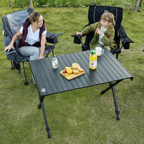 Inklapbare buiten tafel, hoogte verstelbaar, aluminium frame, draagbaar met tas — afbeelding 4