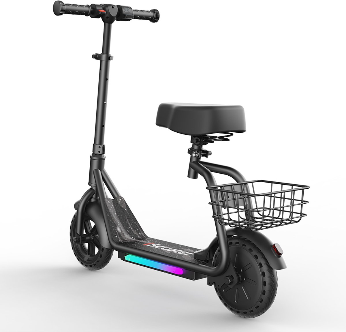 iScooter iK7 Elektrische Step Kinderen - 2‑in‑1 - 8 tot 14 jaar - App - Bluetooth muziek - RGB verlichting - 250W - 10/15/20 km/u - Bereik 15 km - 8,5" Wielen - Zwart thumbnail 3