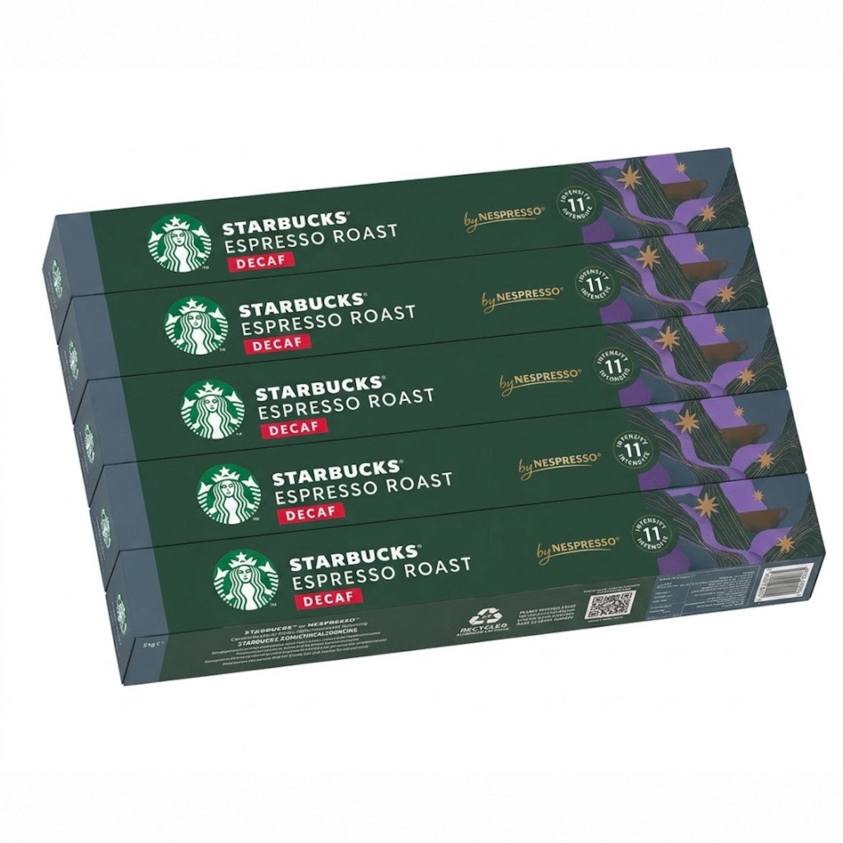Starbucks Espresso Roast Decaf - Multipack - 50 (5x10) Koffiecups Compatibel met Nespresso Coffee Machine