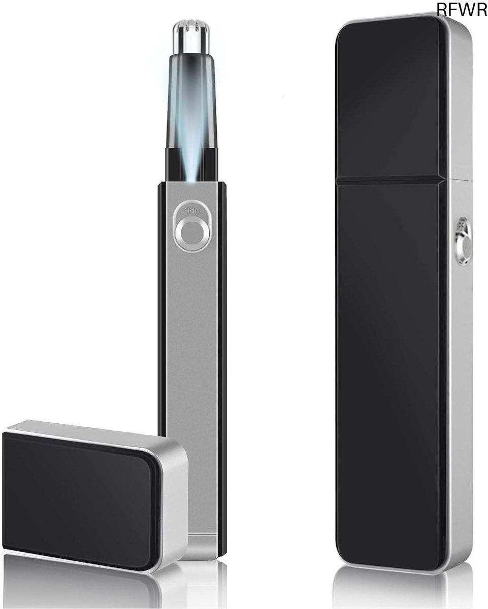 Neushaartrimmer voor Mannen - Gezichts Haar Trimmer - Gezichtsbeharing Verwijderen - Dubbele Scherpe Bladen - 14.5 cm - Zwart