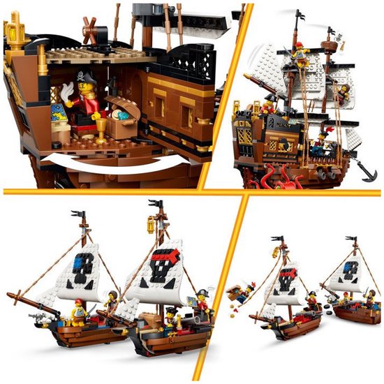 LEGO Creator 3in1 Klassiek Piratenschip Piraten Boot Speelgoed voor Kinderen 31387