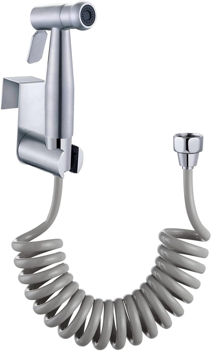High-quality toilet bidet set with water tank hook and 59 inch telescopic shower hose made of ABS for daily personal - ShopVlot