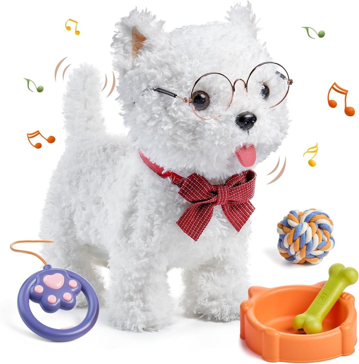 Interactief Pluche Honden Speelgoed voor Kinderen, Elektronisch Puppy Speelgoed met Geluiden en Beweging voor Peuters en Kleuters, Perfect Cadeau voor Jongens en Meisjes van 3 tot 6 Jaar
