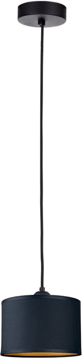 KETER LIGHTING FLOW BLACK Hanglamp 1xE27 – Zwart Metaal & Zwarte Stoffen Lampenkap