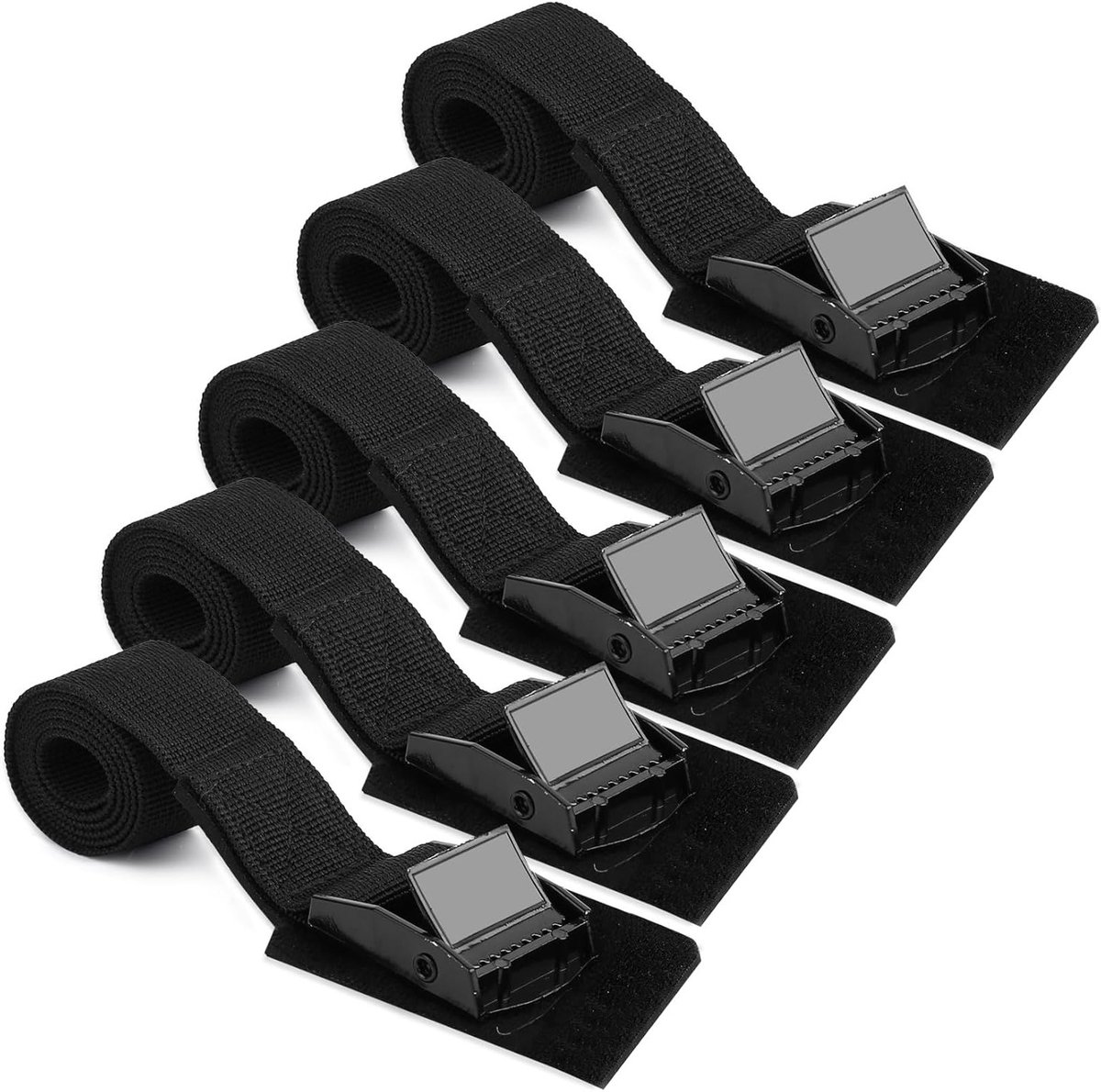 Set van 5 Kleine Fietstransportriemen, 25 mm x 50 cm, Verstelbare Spanbanden voor Fiets, Motor en Bagage, Ideaal voor Veilig Transport