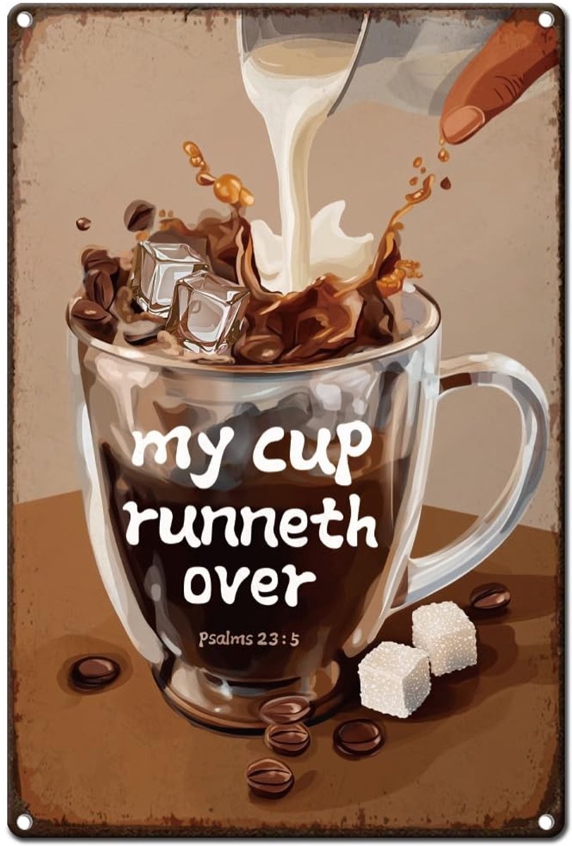 Dailygoods- Tinnen Bord Retro - Wanddecoratie Keuken - Wanddecoratie Café - Wanddecoratie Bar - Wanddecoratie Pub - 20 x 30 cm