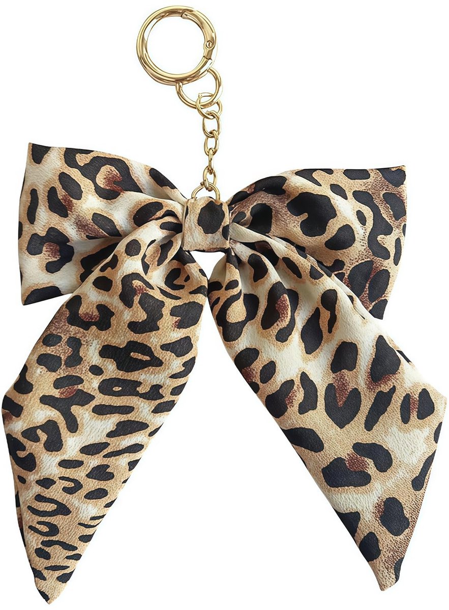 Dailygoods - Stijlvolle Sleutelhanger met Luipaardpatroon van PU-leer