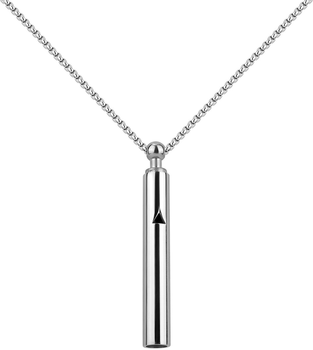 Dailygoods- Collier Mindfulness - Ademhalingsketting - Titaniumstaal - Verstelbare Lengte - Huidvriendelijk - Duurzaam en Comfortabel