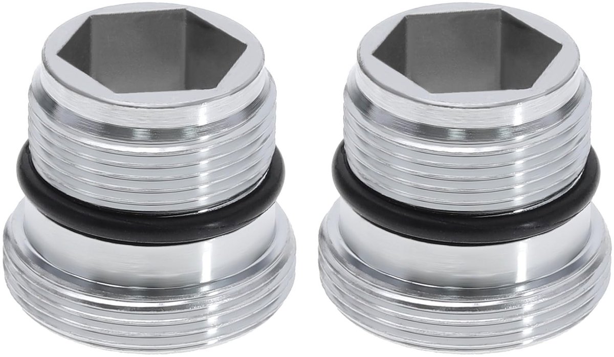 Dailygoods - M18.5-M22 Adapter - Mengkraanadapter - Zilver - Mannelijk naar Mannelijk - 2 Stuks