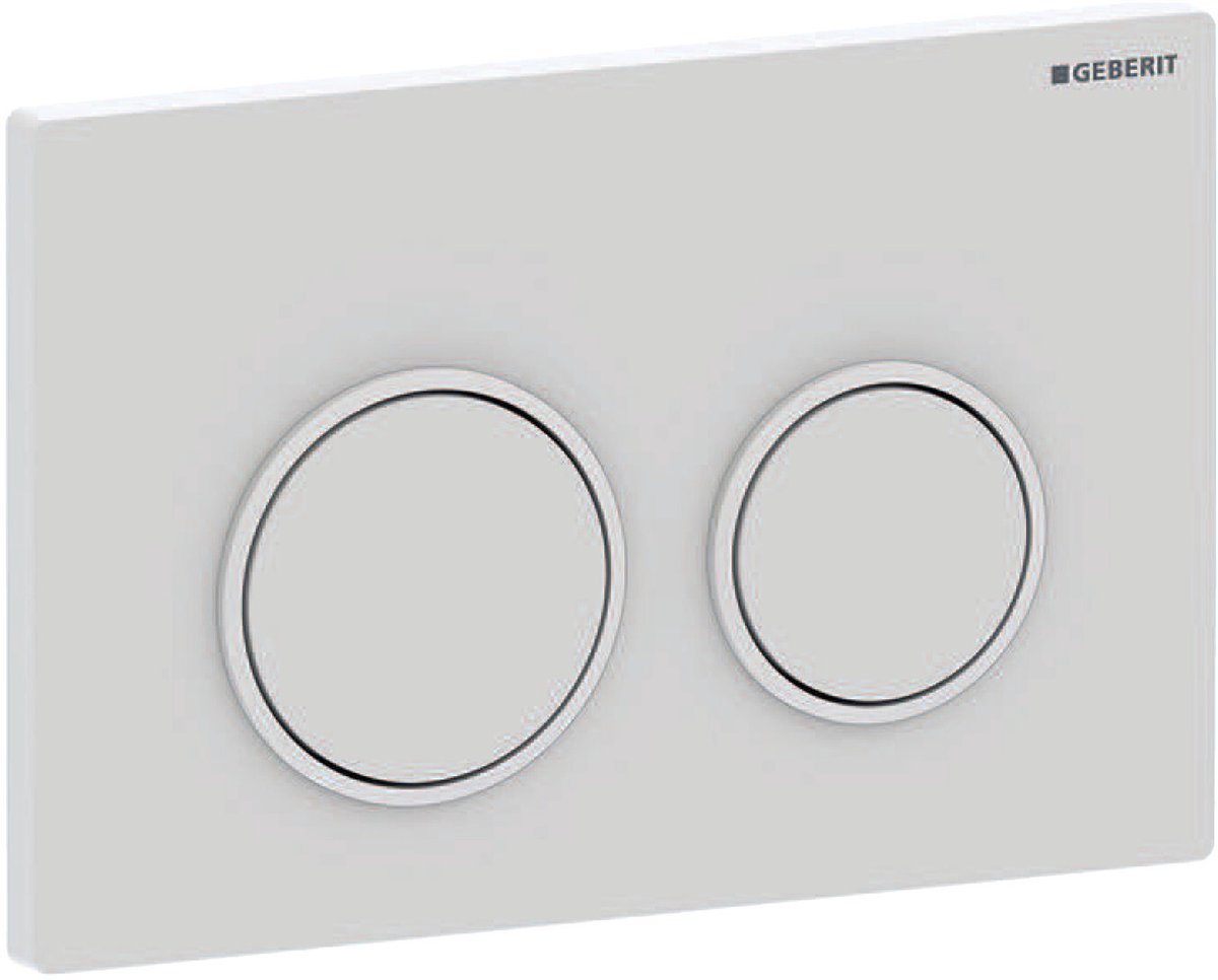 Geberit Omega 20 bedieningspaneel mat wit voor Geberit Omega inbouwreservoir 12cm