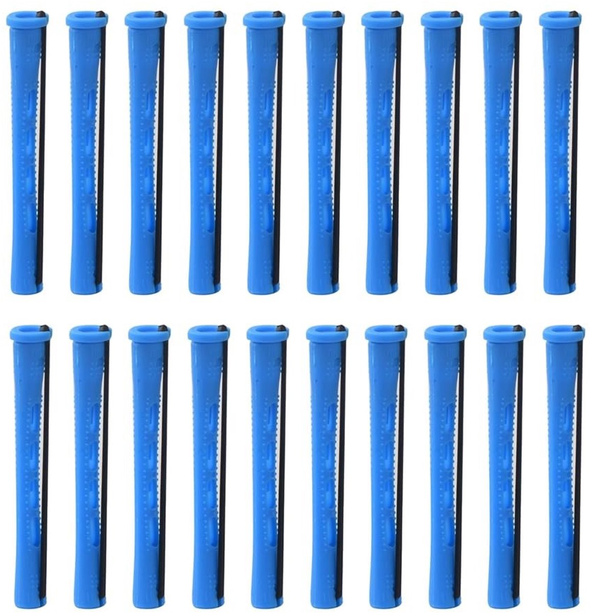 LAUZY- Krulspelden 20 stuks - Koude Golf - Elastische Band - Kunststof - 0,9 x 8,3 cm - Stevig en Duurzaam - Haarrollers