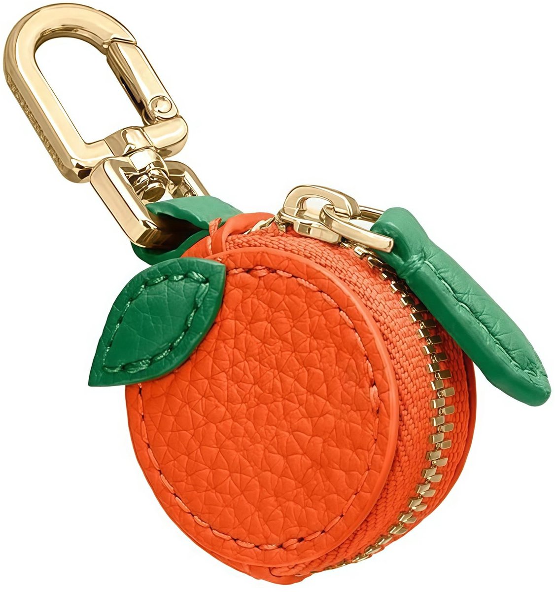LAUZY- Tashanger Fruitvorm - Kleine Portemonnee Dames - Sleutelhanger met Rits - Kawaii Portefeuille - Muntvak - Charmant Ontwerp