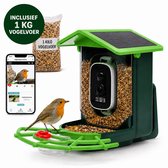 Vogelhuisje Met Camera - Vogelvoederhuisje - AI Vogelherkenning - HD Nachtzicht - Wifi - Camera - Zonnepaneel