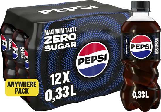 Pepsi - Zero Sugar - 12 x 330 ml - Voordeelverpakking