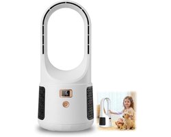 Bladloze bureauventilator 2026 – 6 standen touchbediening – Stil & veilig voor kinderen/dieren – USB – Eenvoudig te reinigen – Kantoor, slaapkamer