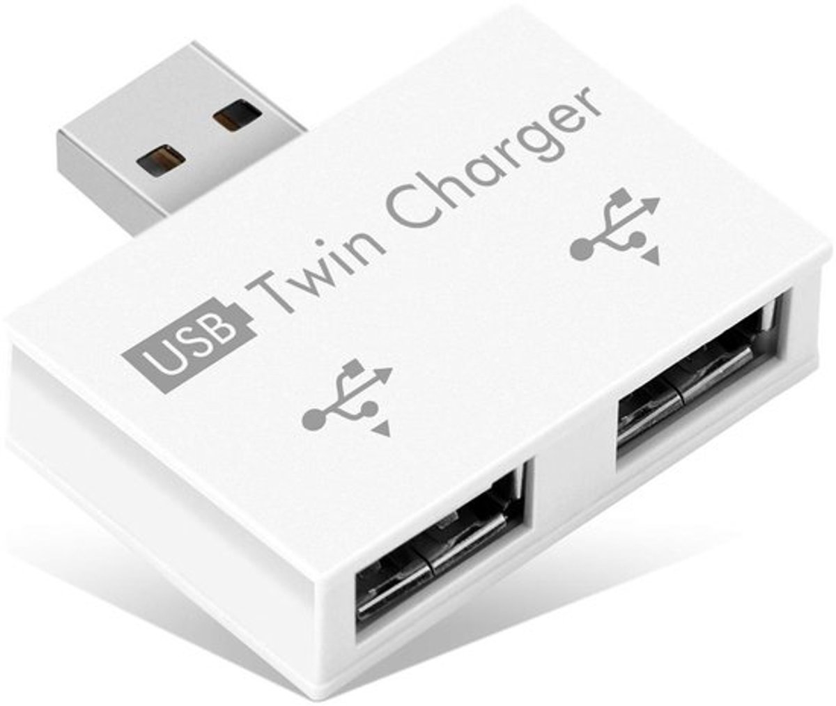 Dailygoody - Witte Usb 2.0 Hub Adapter - Draagbare Usb Aansluiting