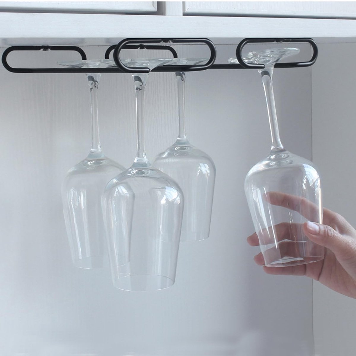 SMOAKEZ- Wijnglashouder Elegante Hangend - Wijnglas Houder - Hoogwaardig Materiaal - Eenvoudig te Installeren - Geschikt voor Keuken/Bar - Decoratieve Oplossing - Glazenrek