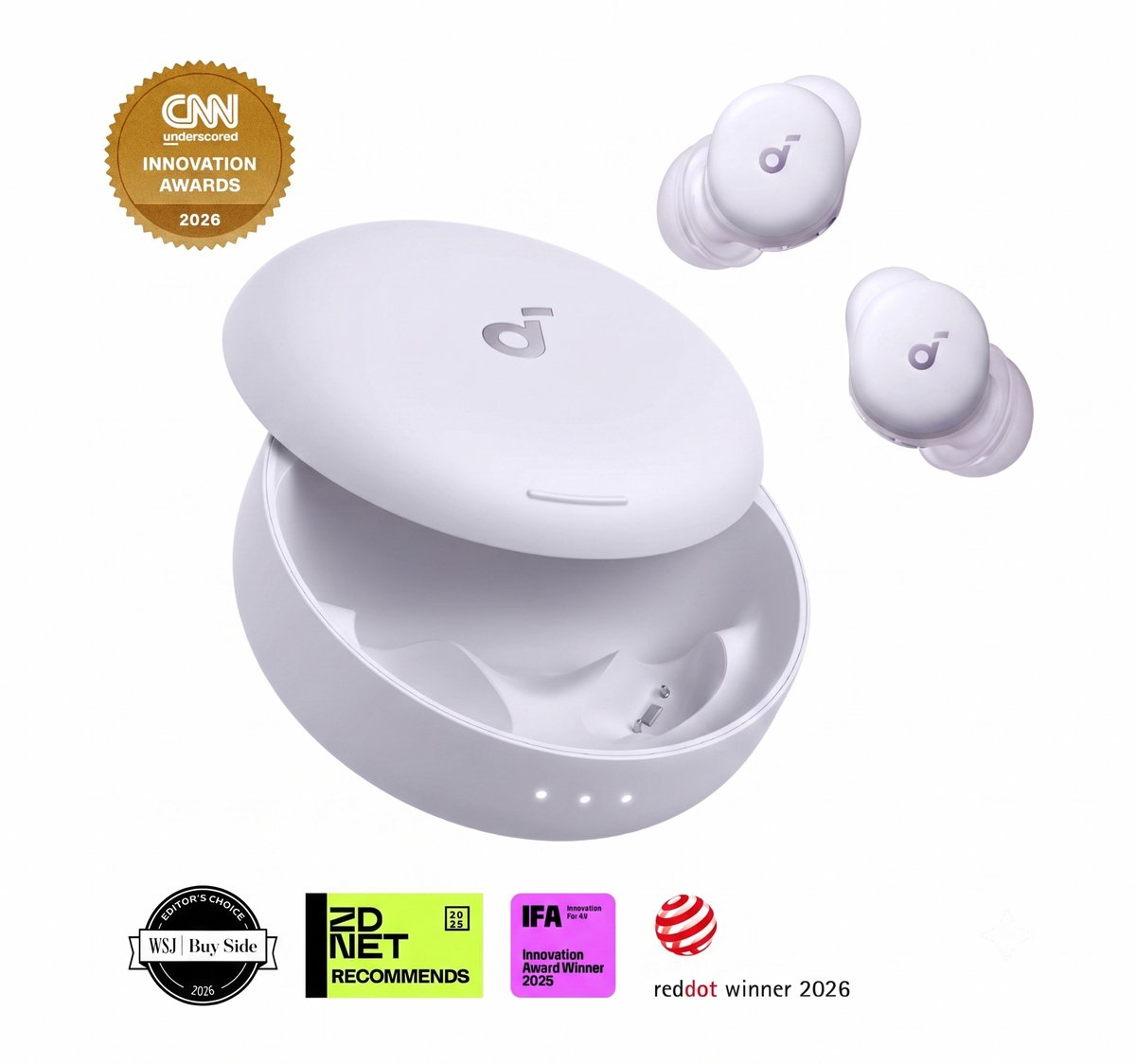 soundcore Sleep A30 Slaapkoptelefoon by Anker - AI Snurkdetectie - Oordopjes Slapen - Perfect voor Zijslapers - Noise Cancelling - 45U Batterij