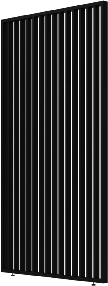 Verticaal decopaneel voor pergola 123.5cm (lengte) x 233.5cm (hoogte) RAL 9005 zwart