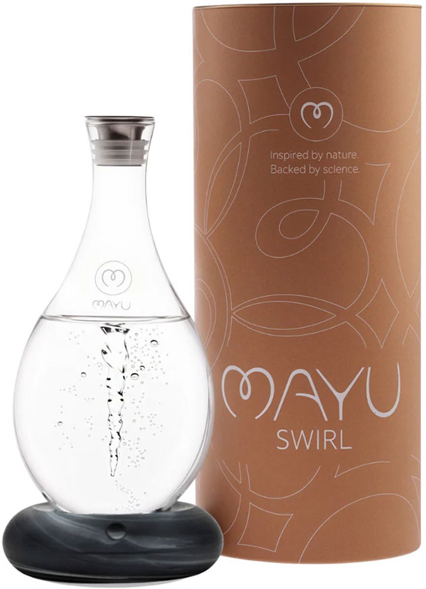 MAYU Swirl karaf met vortex - Onyx