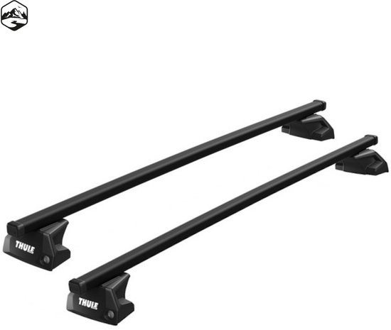 Thule SquareBar dakdragers Volvo V60 Cross Country uit het bouwjaar 2018 t/m heden met dakrailing | inclusief gratis dakdragertas