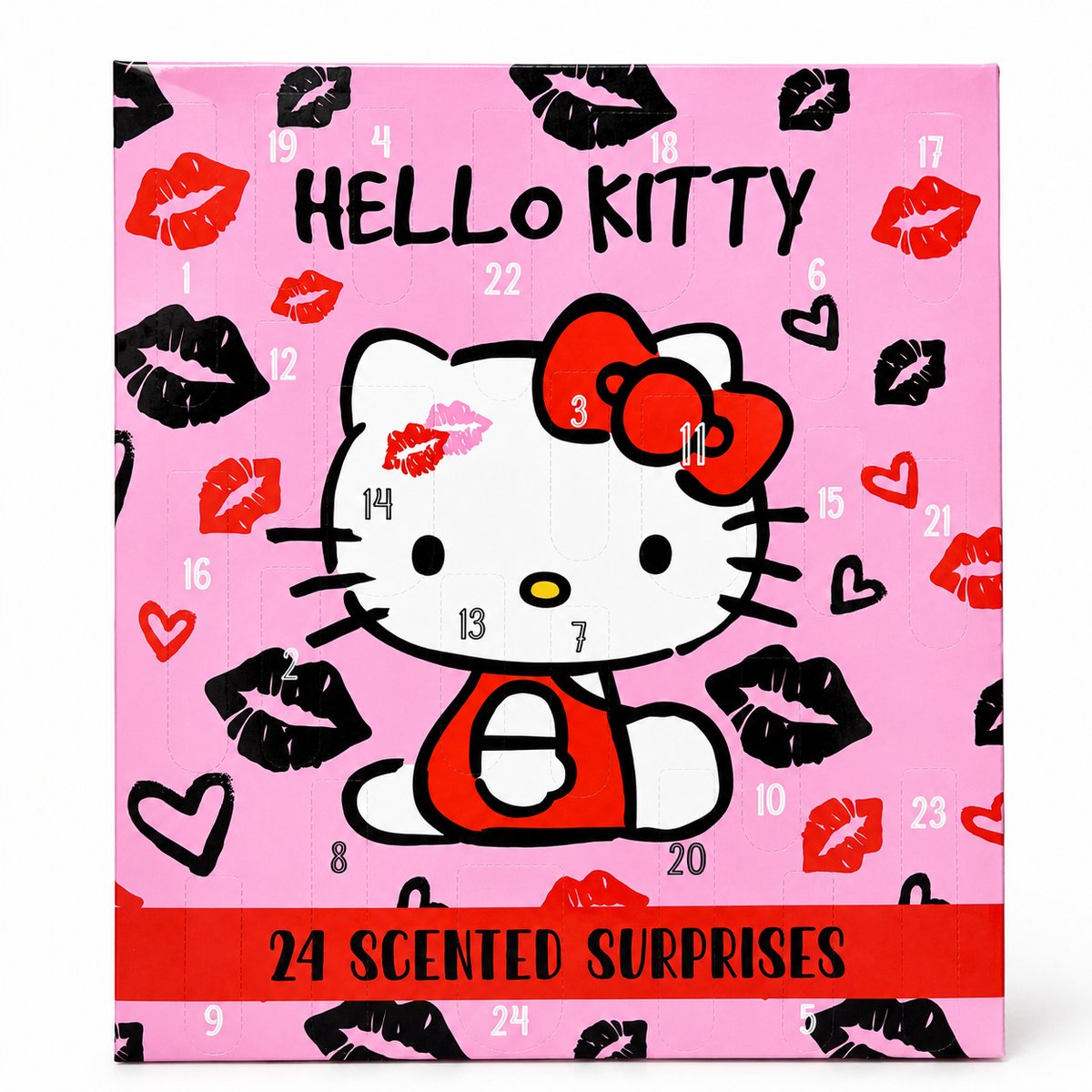 Luxe HELLO KITTY Kalender met 24 mini Flesjes Parfum (eventueel advent kalender)