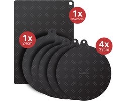 AoraKitchen Inductie Beschermer - 6 Stuks - tot 280 °C - Onderzetters Pannen - Kookplaat Beschermer - Pannenbeschermer