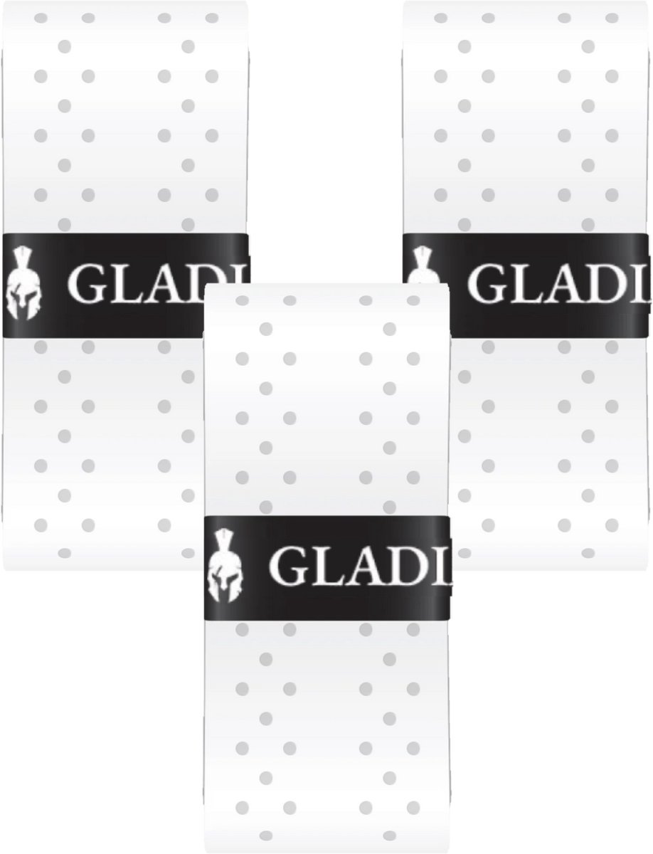 Gladiator geperforeerde Perfo Overgrips - wit - 10 stuks - tennis - padel - pickleball