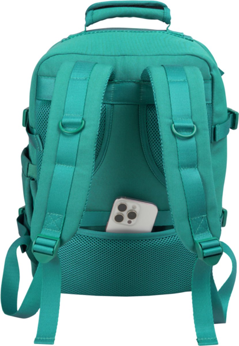 CabinMax Metz Reistas – Handbagage 24L Ryanair / Wizz Air – Rugzak Transavia – Schooltas - 40x30x20 cm – Compact Backpack – Lichtgewicht – Lagoon blauw – foto 2
