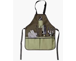 Schort - keukenschort heren - Tuinschort - Garden Apron with Pockets – Waterproof Gardening Tool Apron with Thickened Waist Belt for Women Men – Multi - Pocket Garden Work Apron Green