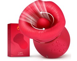 Sensual Desire® LIPS – Likkende Tong Vibrator – Vibrators & Sex Toys voor Vrouwen – 14 Standen met Zuigfunctie – Clitoris Stimulator Realistisch – Stil & Waterdicht