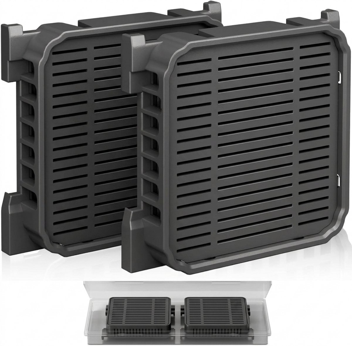 koolstoffilter - 2 stuks - geschikt voor Liebherr koelkast - freshair koolfilter - actieve kool - Geschikt voor type 7440021-00 / 9096989 / 9882429 / 9882460 / 988246000 / 988246001 - zwart