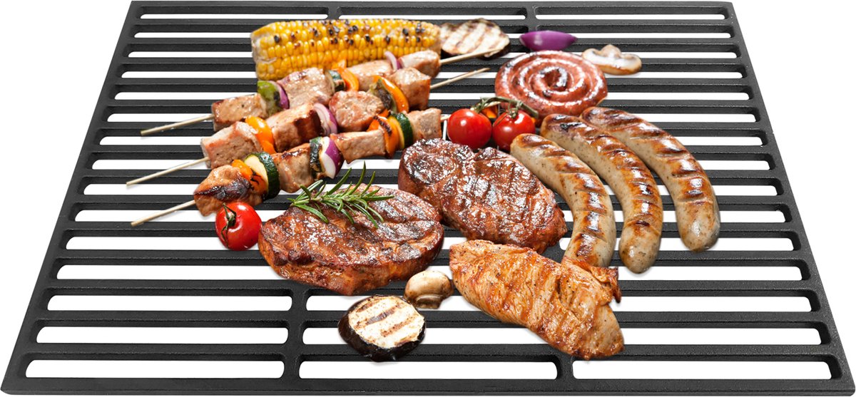 ACXIN Gietijzeren Grillrooster 42x28 cm - Geëmailleerd - Gas&Houtskool