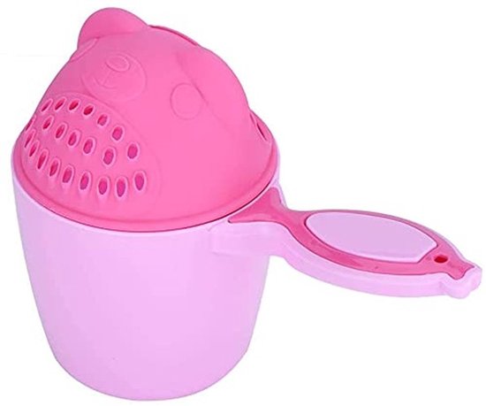 Allecto - Haarwasbekers voor kinderen - Draagbaar en praktisch - Groen en roze - Spoelbekers voor peuters - Veilig oogspoelen tijdens het baden - G... — afbeelding 5