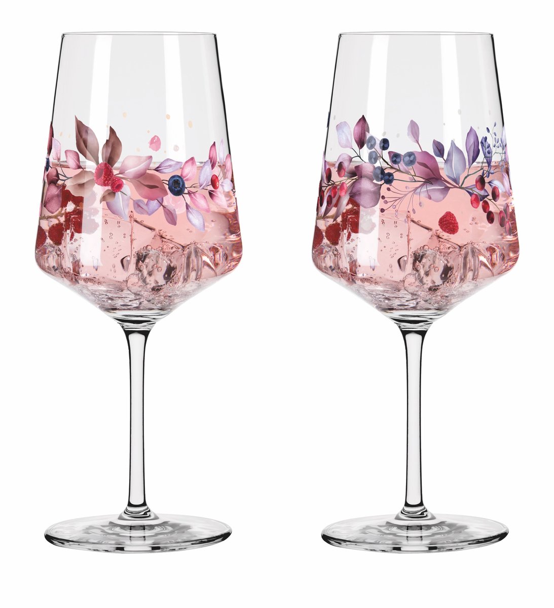 Aperitief glas Sprizz set van 2 500 ml – Serie Sommersonett F23 – vruchten & takken bont