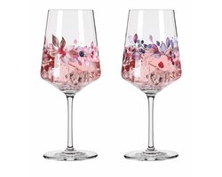 Ritzenhoff Cocktailglazen - Bloesem & Bessen Design - 2 Stuks - Kristalglas - 550 ml - Voor Gin-Tonic, Aperol Spritz, Wijn en Meer - Geschikt voor de Vaatwasser