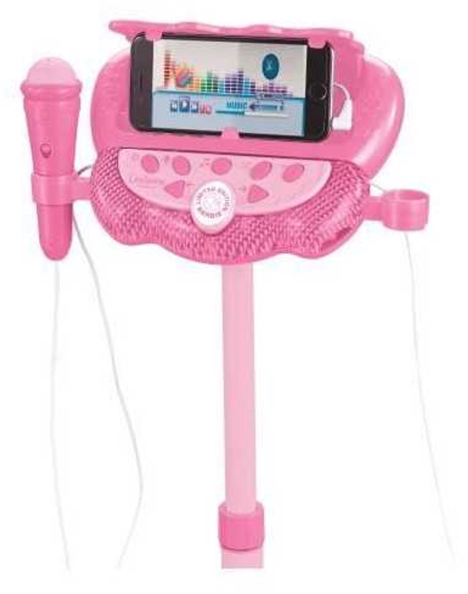 Barbie Verstelbare Standaard met 2 Microfoons met Stemeffecten, Verlichting, Luidspreker, Bluetooth — cadeau in Spellen & Speelgoed - foto 5