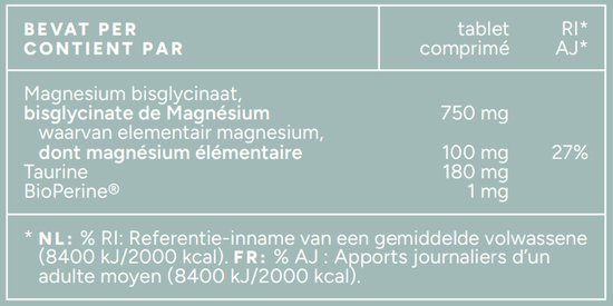Mattisson - Magnesium Bisglycinaat 833mg - Vegan Voedingssupplement - 90 Magnesium Tabletten