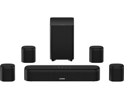 ULTIMEA Aura A40 7.1 Soundbar met App-Bediening, Subwoofer en 4 Surround-Luidsprekers – Zwart