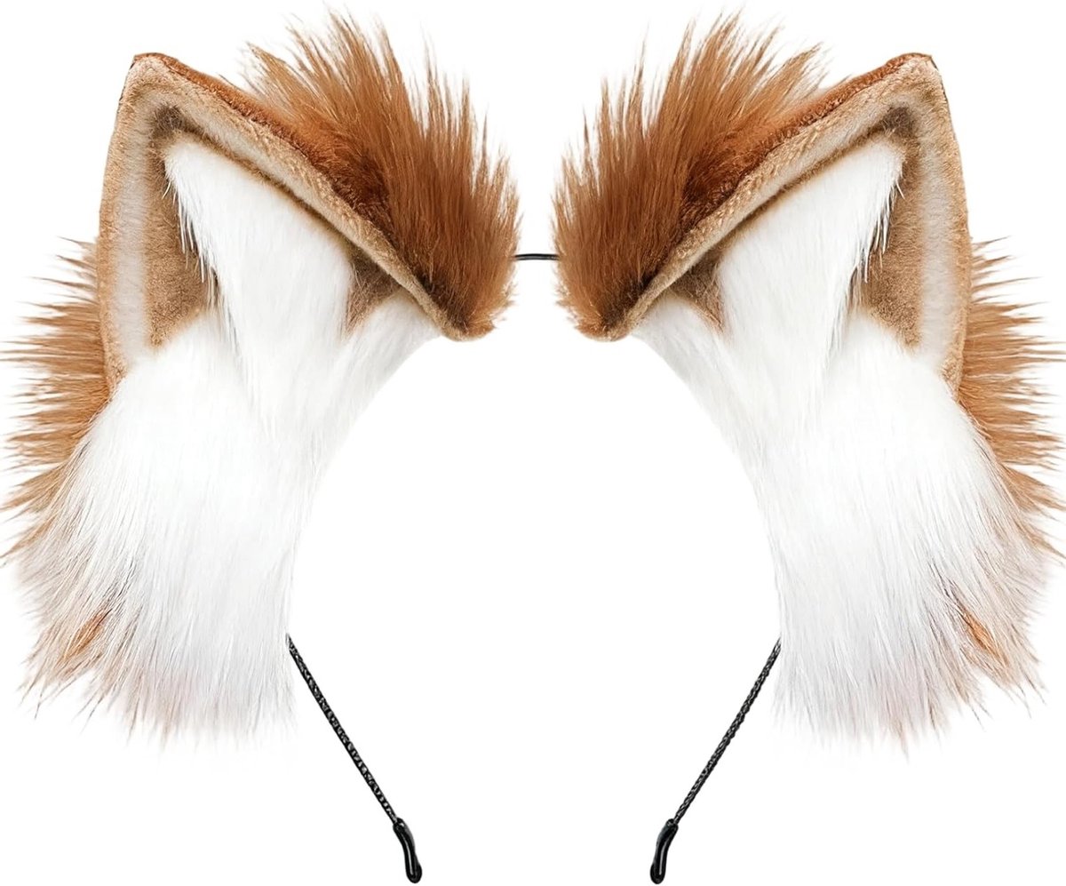 Handgemaakte kattenoren haarband met wolf- en vosdesign voor Halloween, kostuumfeesten en carnaval accessoires voor vrouwen