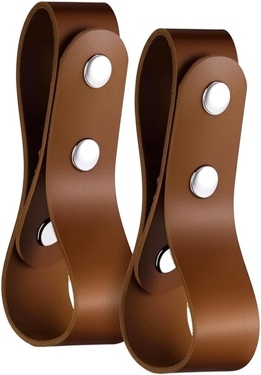 Handgemaakte PU Leren Rijdstokhouders, Verstelbare Middeleeuwse Lussen voor Cosplay en Halloween, Perfecte Accessoires voor Rijden en Kostuums