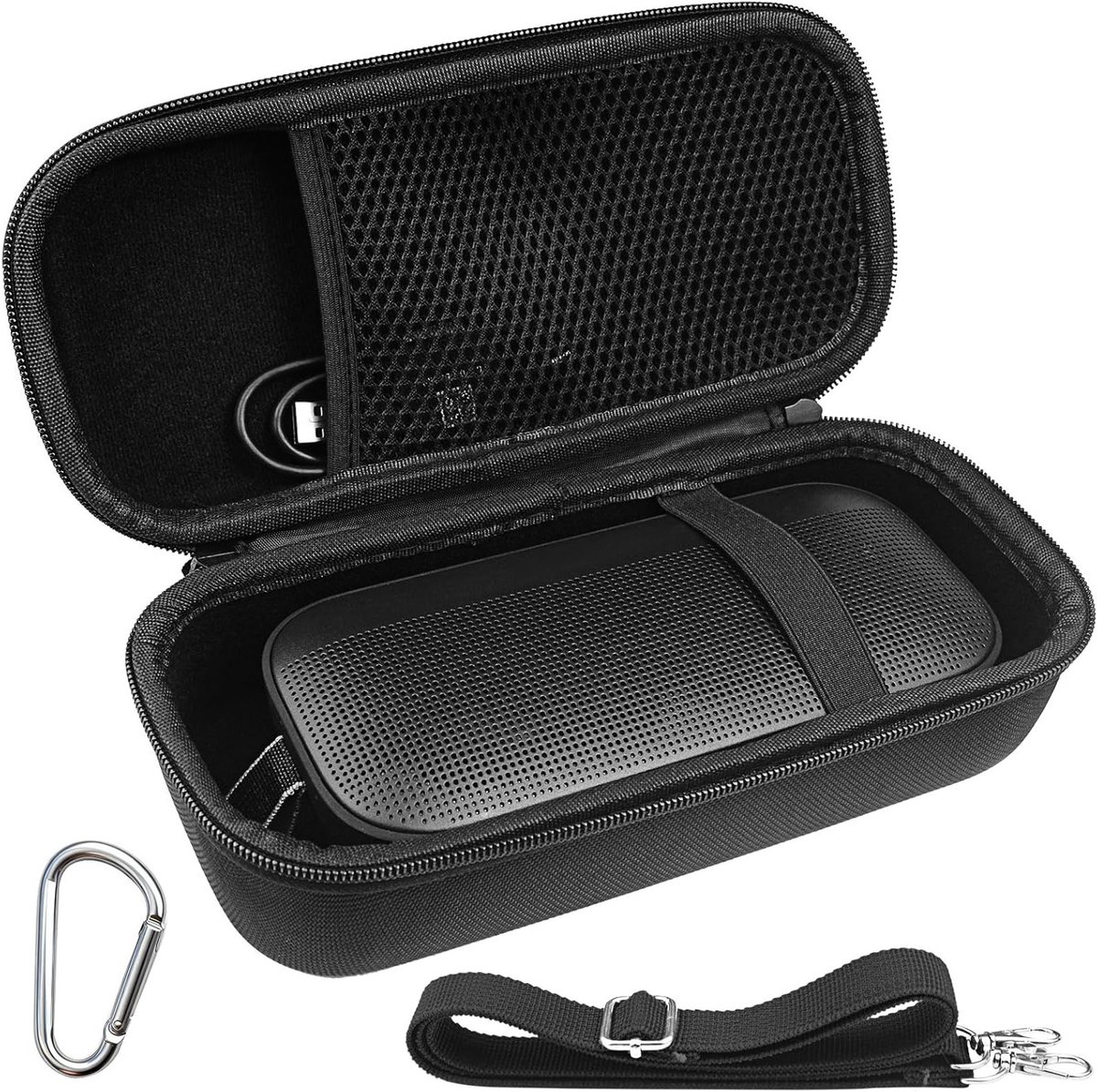 Duurzame Hard Case voor Bluetooth Diffuser - Bescherming en Stijl voor Flexibele Geluidservaring (Zwart)