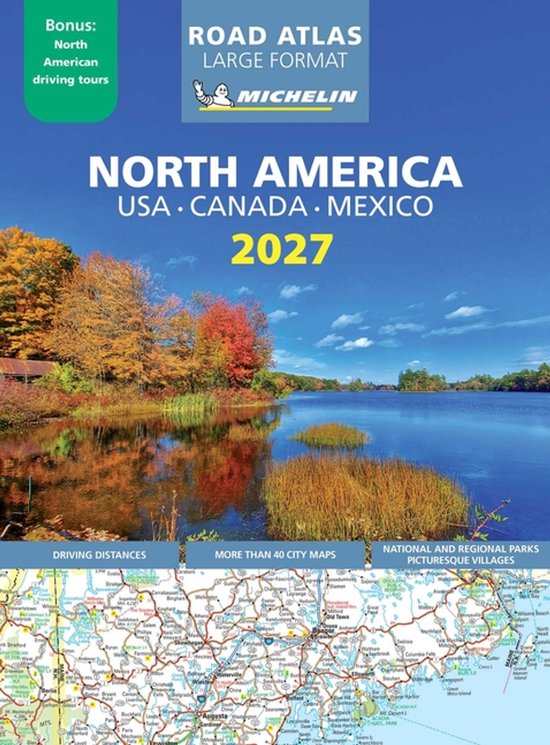 USA - Canada - Mexico 2027 Atlas (Large Format A3-Paperback) - cover