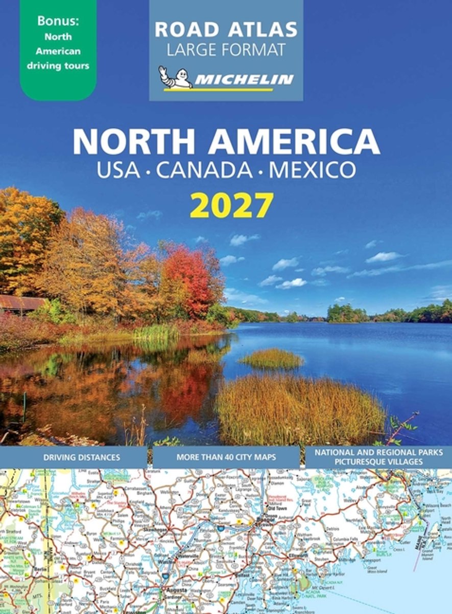 Usa - Canada - Mexico 2027 Atlas (Large Format A3-Paperback)