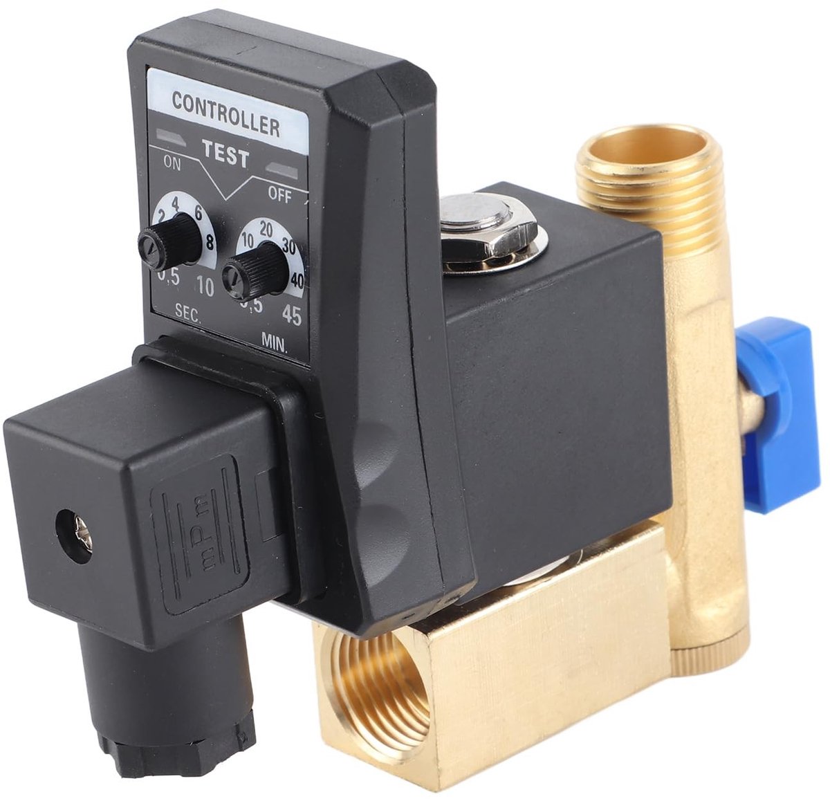 Allecto - Automatische Afvoerventiel - Condensaatbeheer - 230V - Tijdgestuurd - Betrouwbaar en efficiënt - Geschikt voor luchtcompressoren - G1/2 DN15