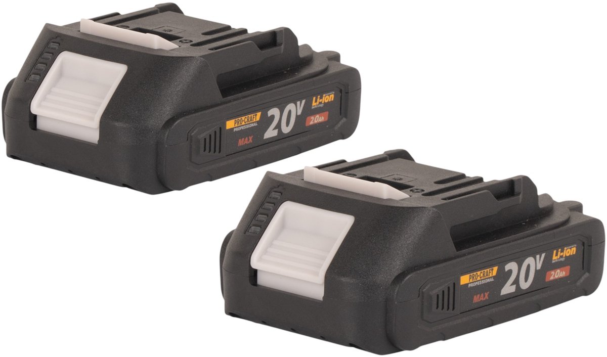Procraft 2x 20/2A accu 20 V 2 Ah / 2000 mAh Li-ion