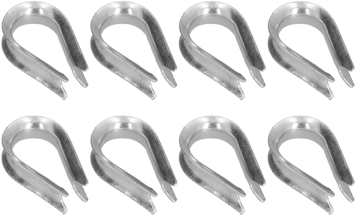 Allecto - RVS Wire Rope Thimbles - Corrosiebestendige Kabelverbindingen - Duurzame Kabelbevestigingen - 50 Stuks - Kabelaccessoires - Geschikt voor...