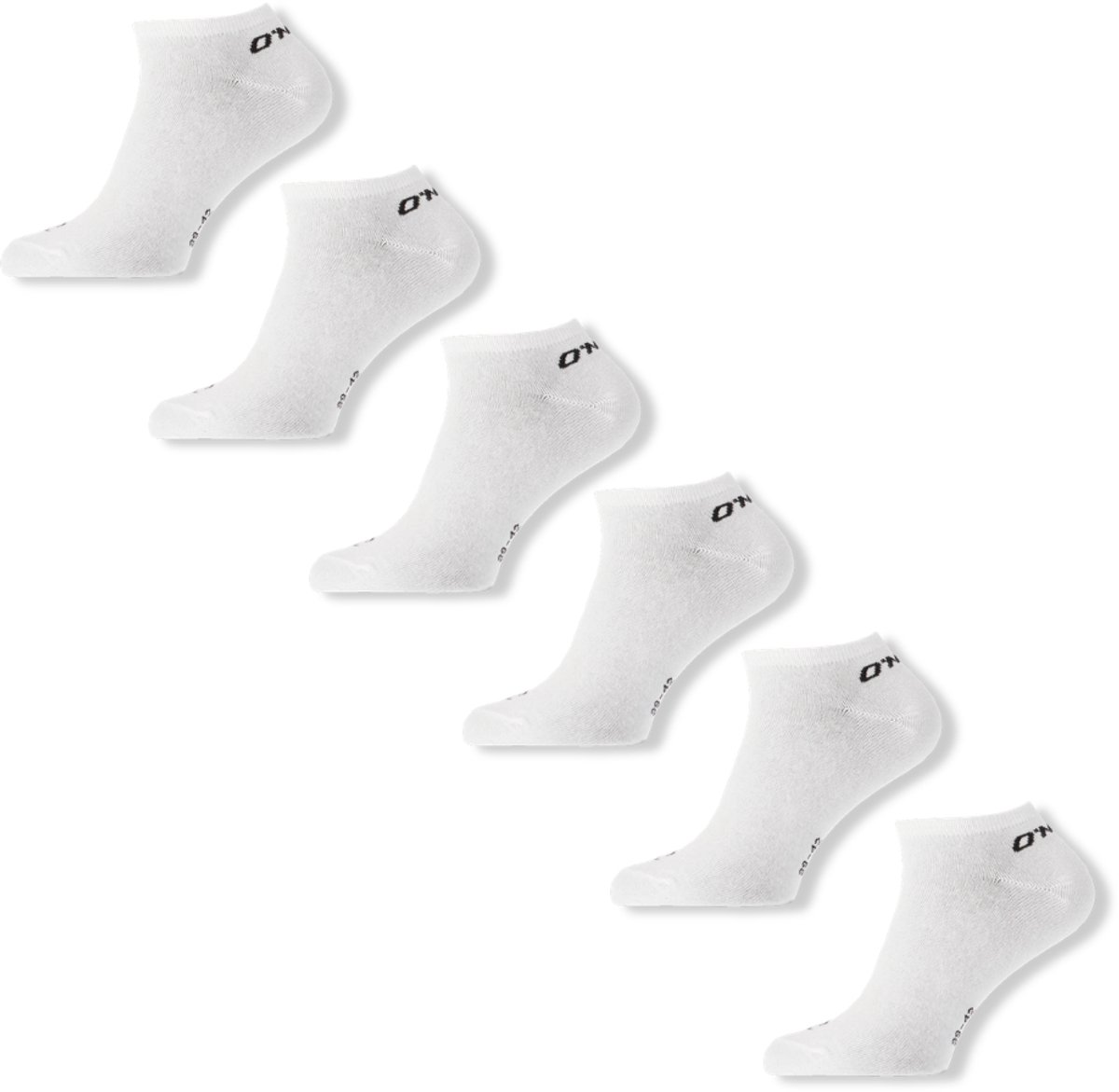 O’Neill Unisex Sneakersokken 6-pack Wit