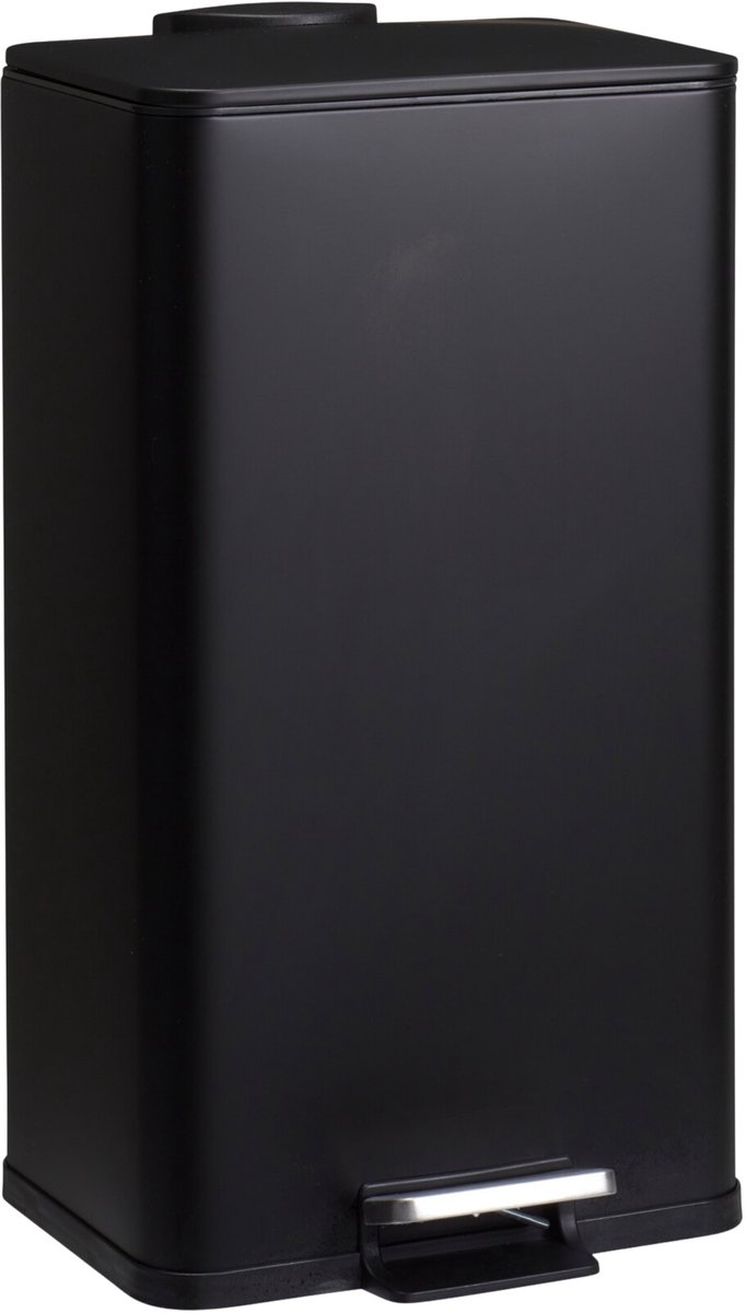 Excellent Houseware Pedaalemmer IJzer 30L Zwart